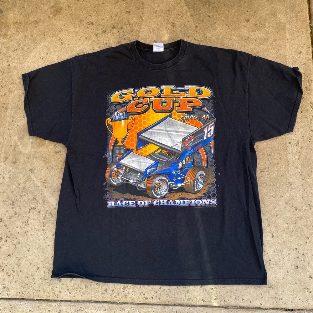 Gold Cup Race of Champions T Shirt XL Tee 2015 62nd Annual Chico Sprint Car